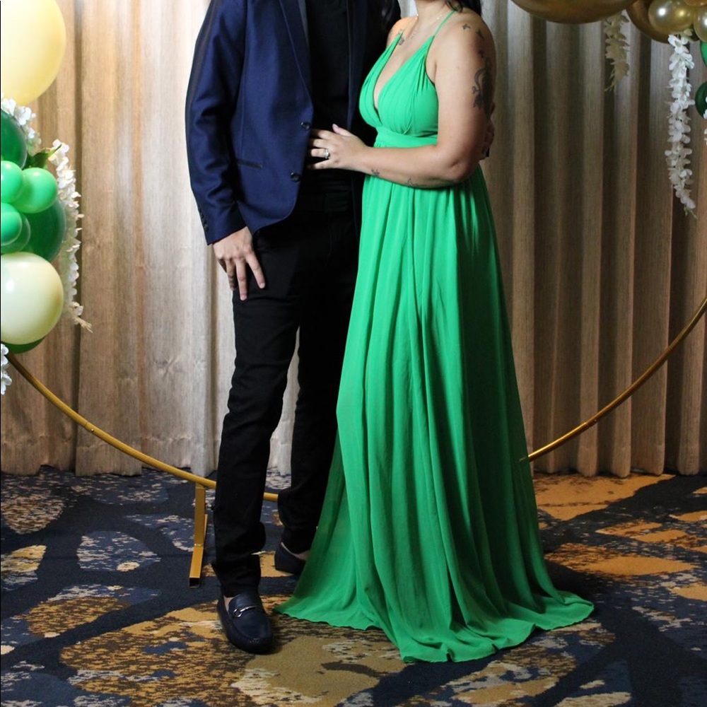 Green formal dress